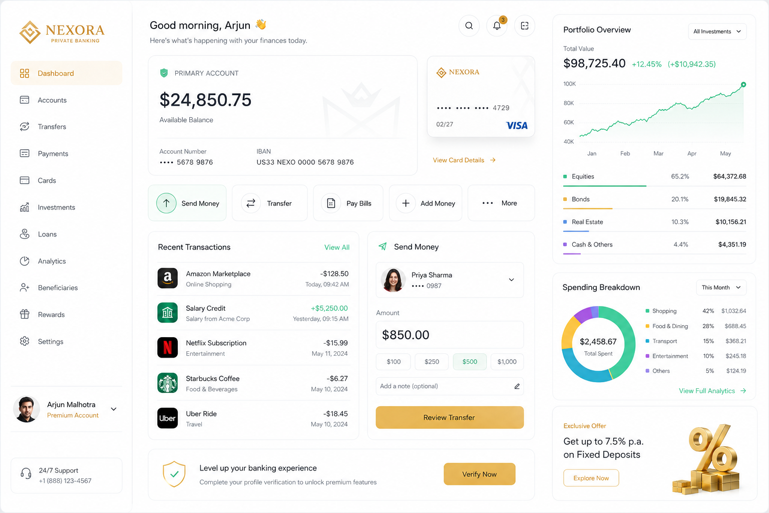 Financial Services & Fintech technology platform interface